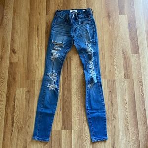Blue Ripped Jeggings